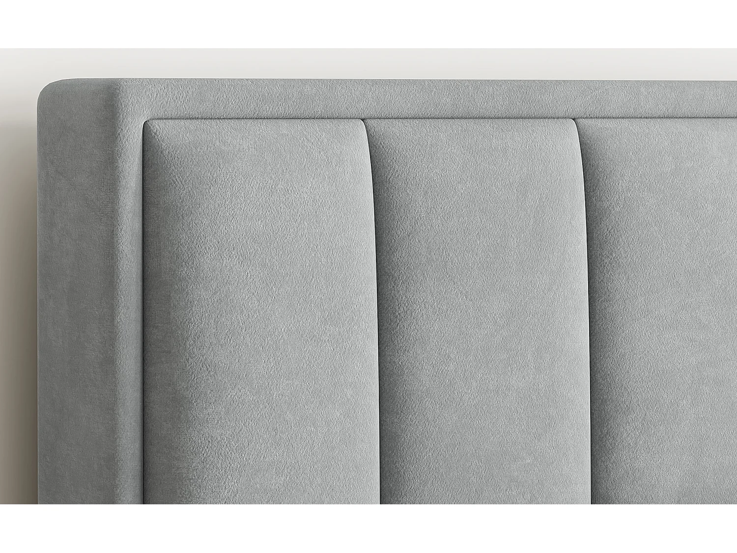 Rhodes Grey Velvet Ottoman Bed Double