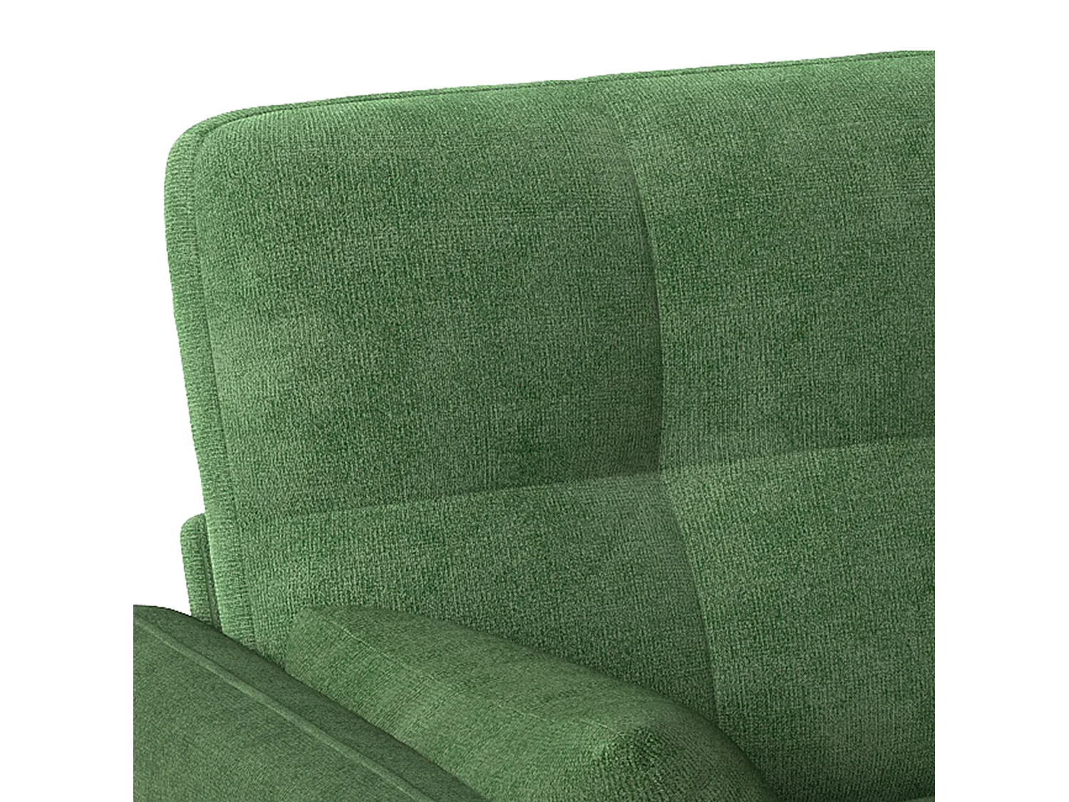 Modern soffa 2 platser – med 3 kuddar – med 1 sidoförvaringsficka – grön