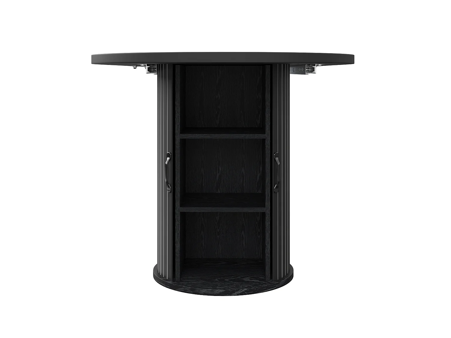 Table à Manger Extensible 149.8-189.7cm - Table Multifonction avec Rangement Caché, Système Télescopique, Design Modulable - Noir