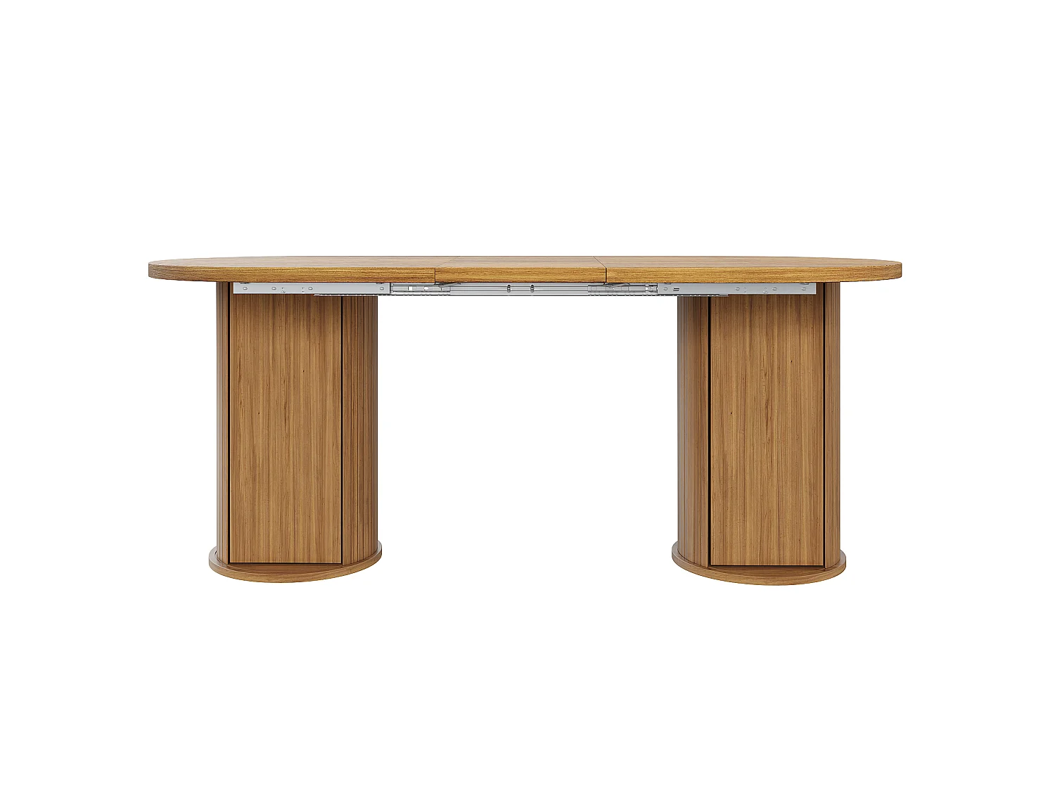 Table à Manger Extensible 149.8-189.7cm - Table Multifonction avec Rangement Caché, Système Télescopique, Design Modulable - Brun Foncé