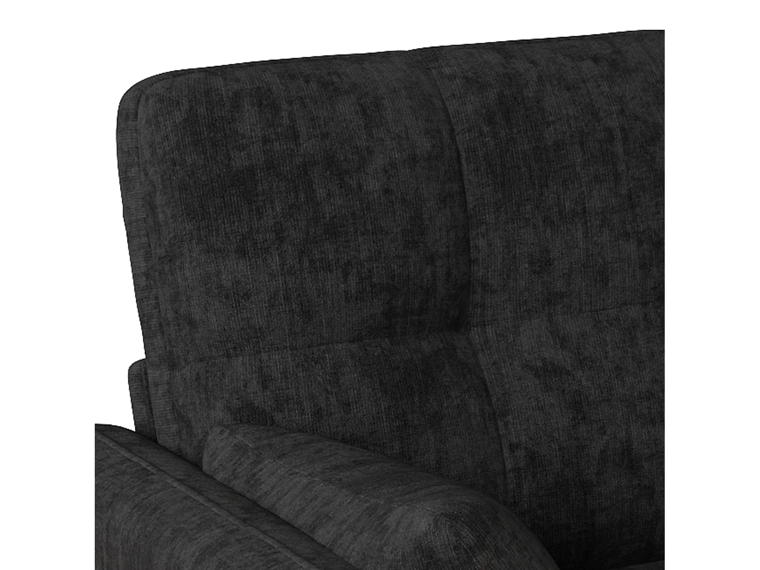 Modern soffa 2 platser – med 3 kuddar – med 1 sidoförvaringsficka – grå