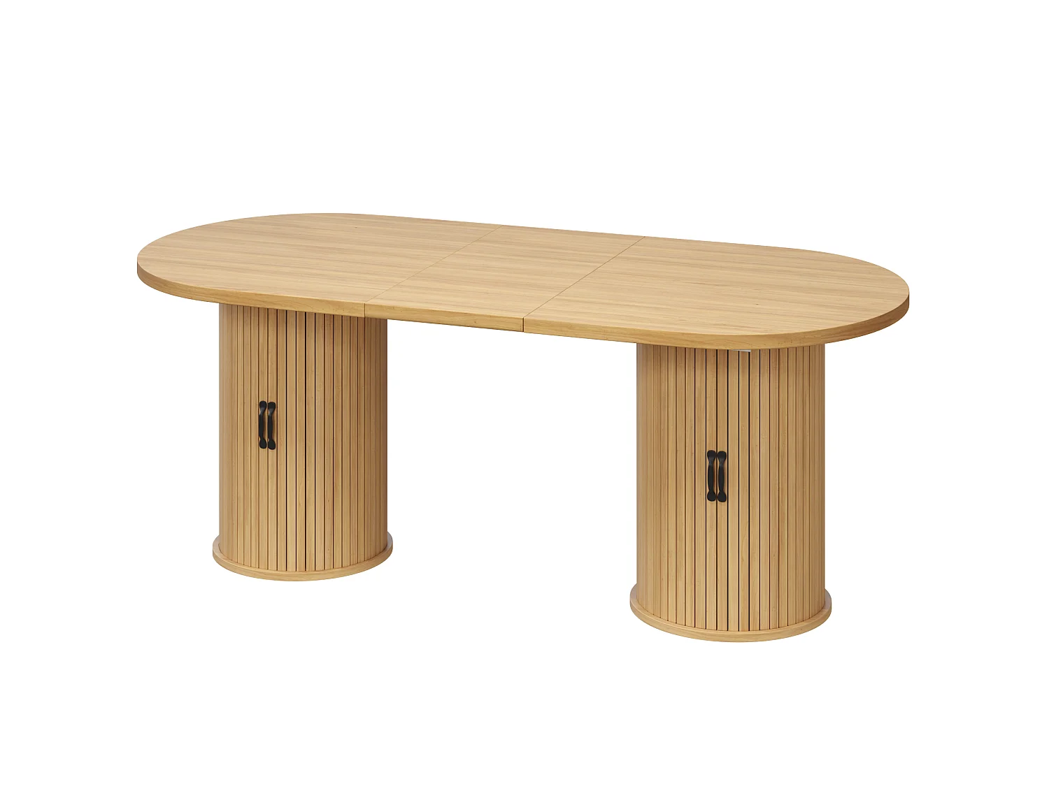 Table à Manger Extensible 149.8-189.7cm - Table Multifonction avec Rangement Caché, Système Télescopique, Design Modulable - Naturel