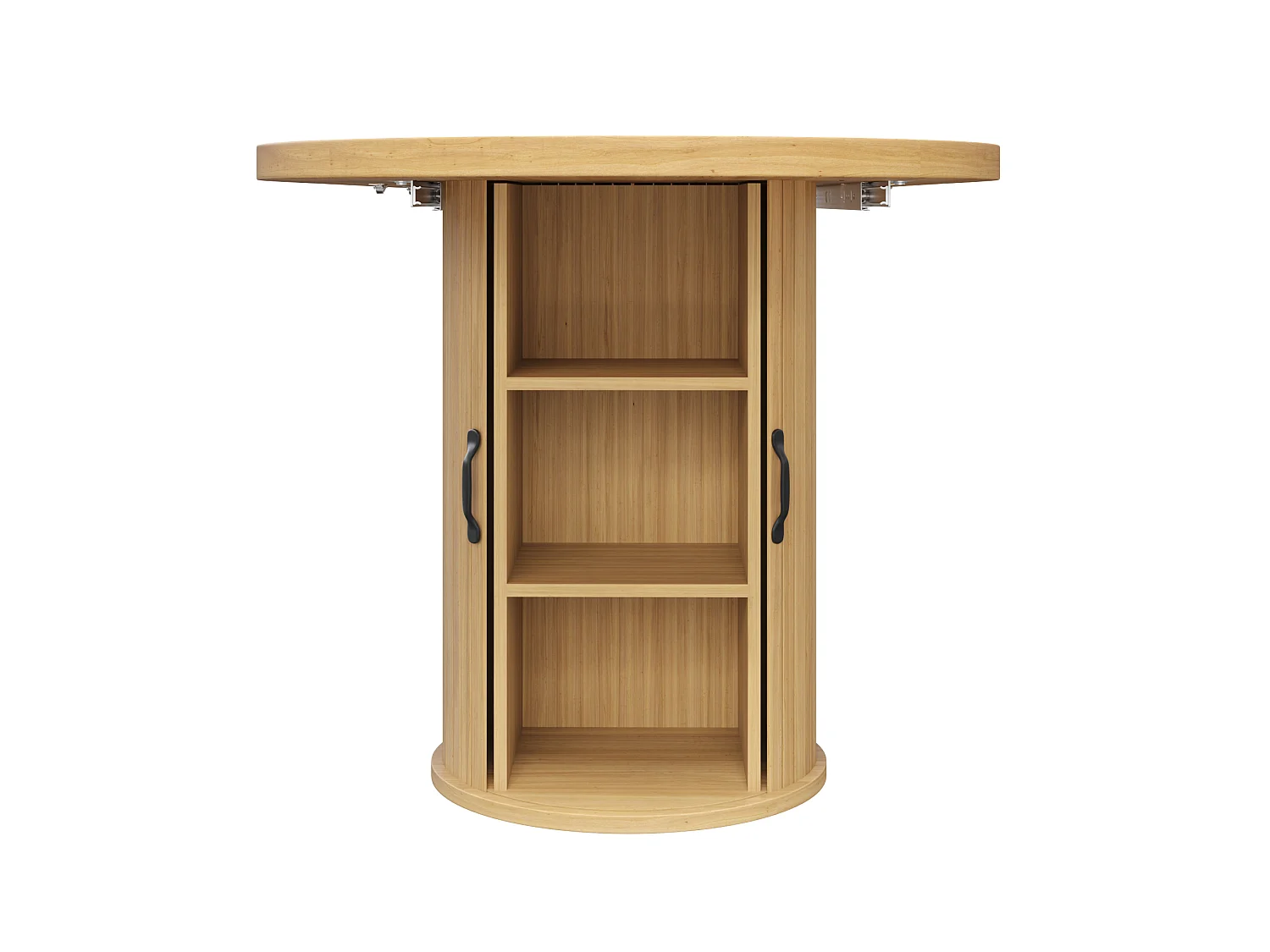 Table à Manger Extensible 149.8-189.7cm - Table Multifonction avec Rangement Caché, Système Télescopique, Design Modulable - Naturel