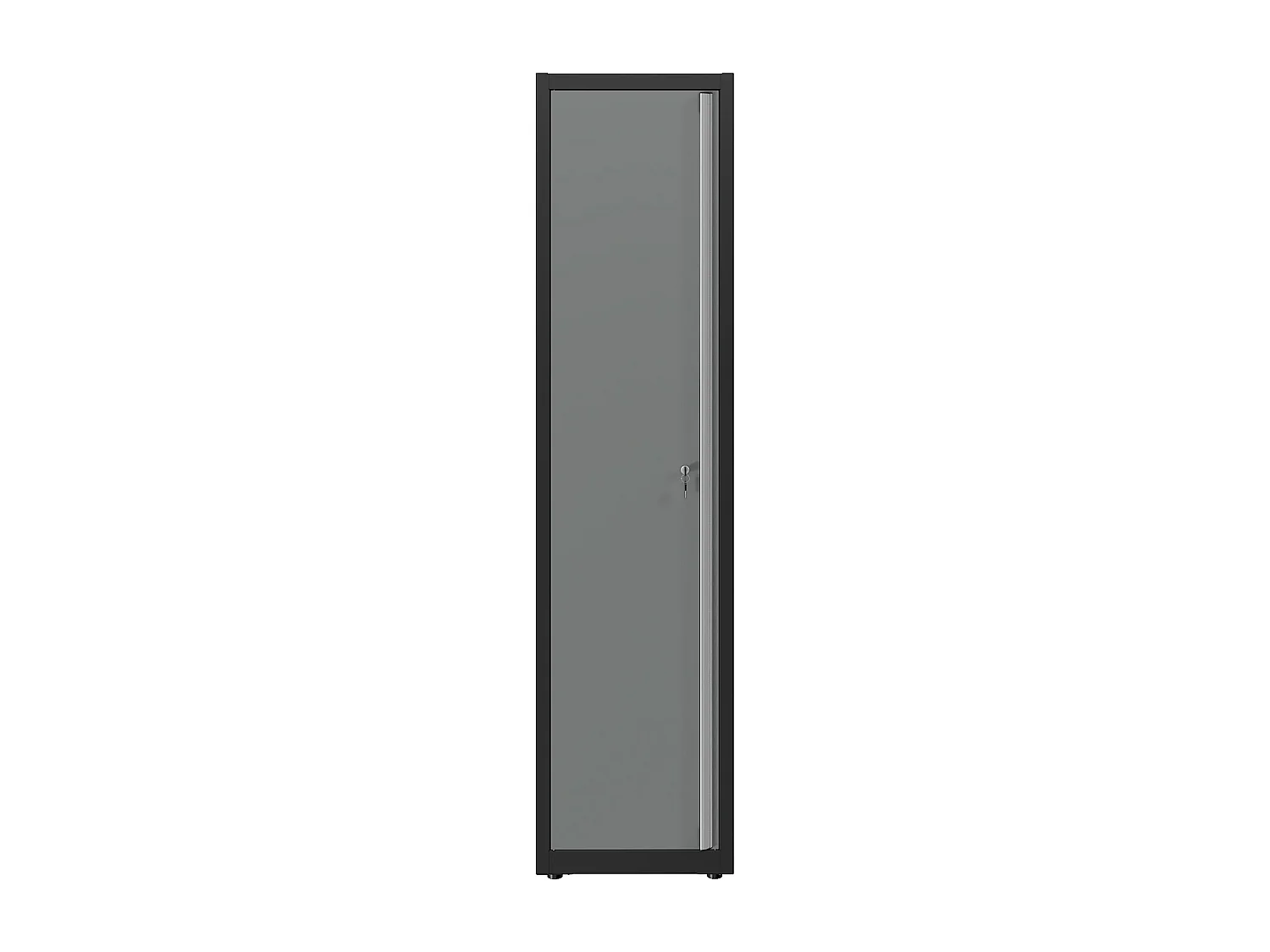 Établi en bois et acier avec colonne simple - L200 x P57 x H202 cm - Gris anthracite - ATELIOR