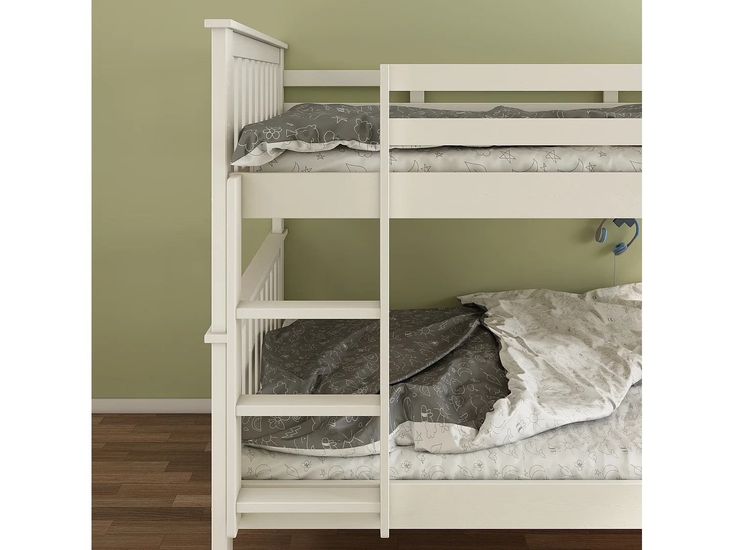 Oslo White Quadruple Sleeper Bunk Bed