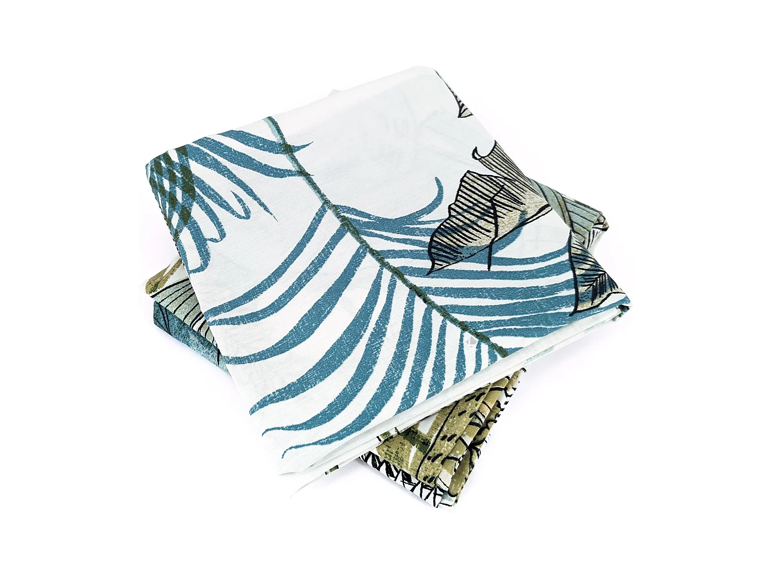 Parure de lit 240x220 cm percale de coton BALISIA Vert