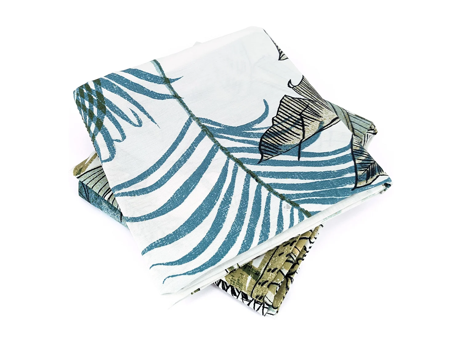 Parure de lit 240x220 cm percale de coton BALISIA Vert