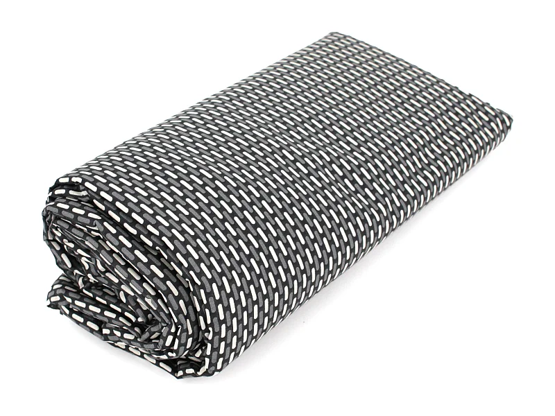 Drap housse imprimé 90x190 cm bonnet 30 cm satin de coton ENZO noir