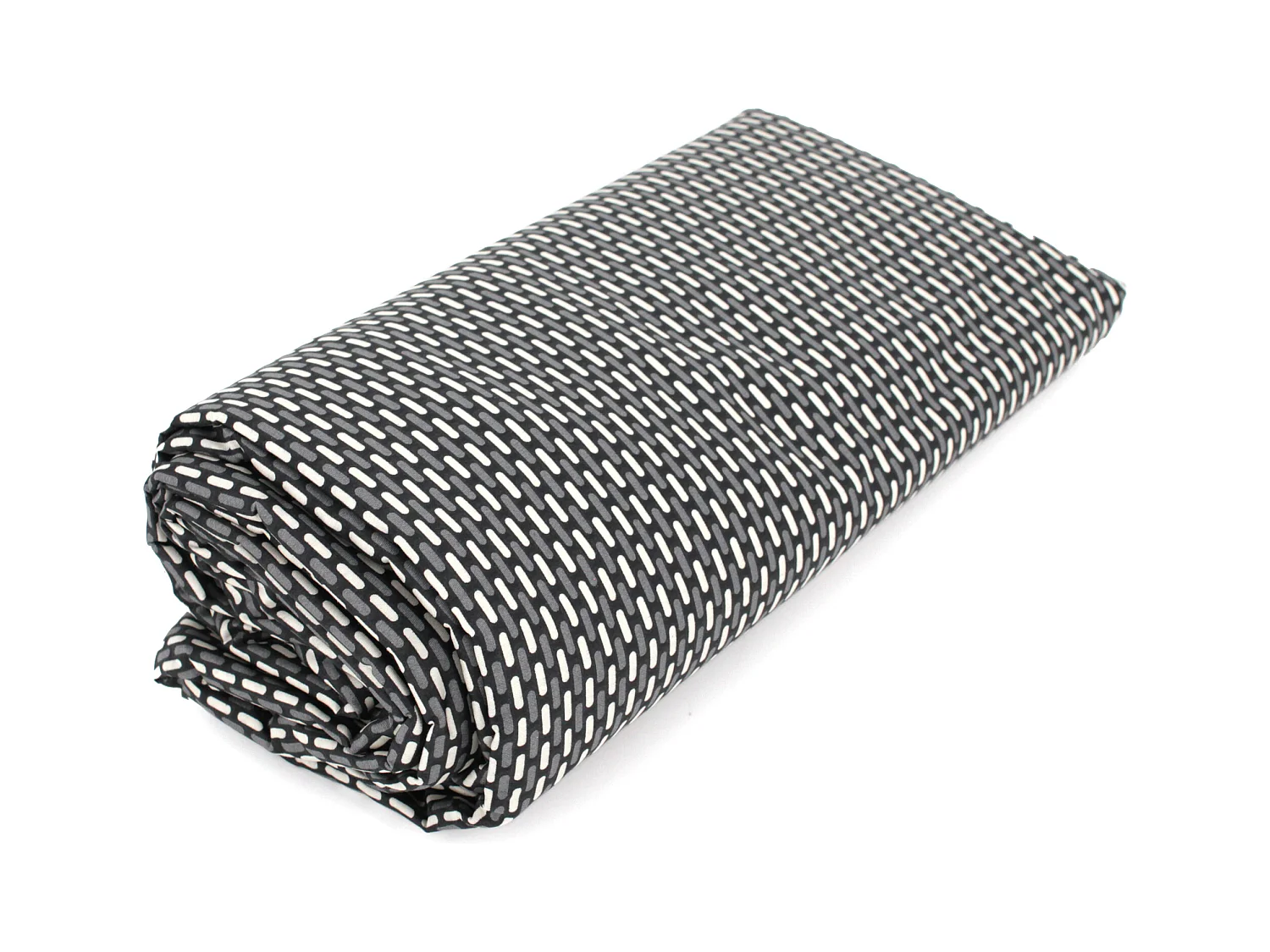 Drap housse imprimé 90x190 cm satin de coton ENZO noir