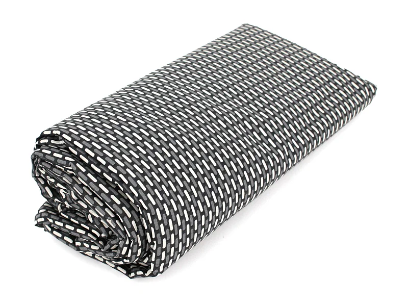 Drap housse imprimé 90x200 cm bonnet 30 cm satin de coton ENZO noir