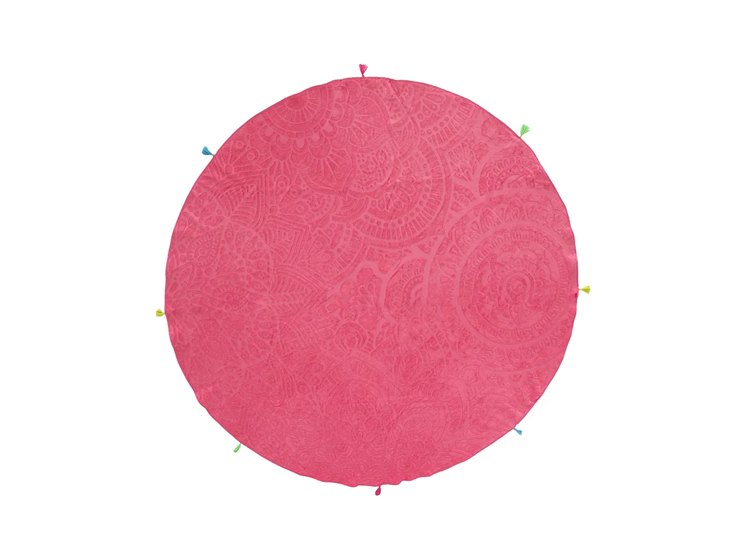 Drap de plage rond 180 cm TRACCIA Rose