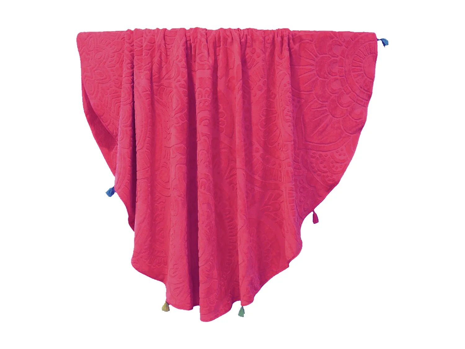 Drap de plage rond 180 cm TRACCIA Rose