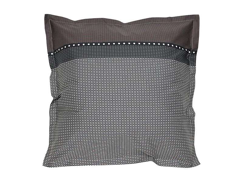Taie d'oreiller 65x65 cm satin de coton ENZO noir