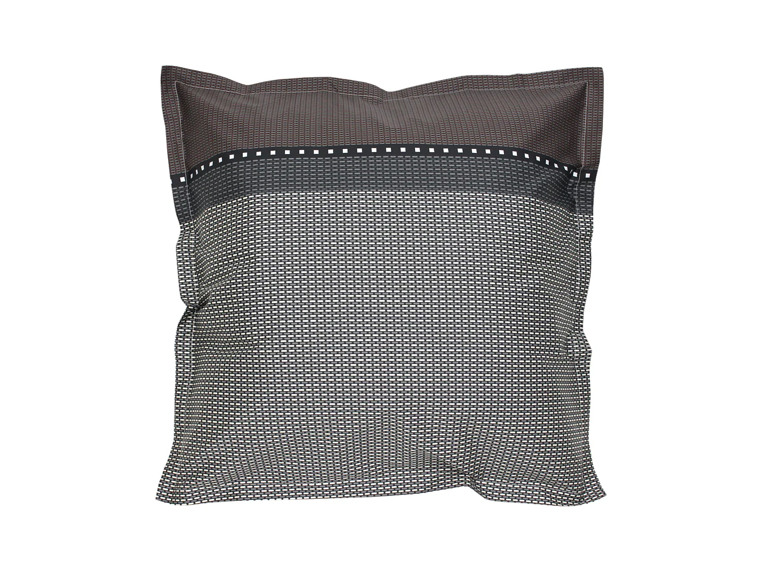 Taie d'oreiller 65x65 cm satin de coton ENZO noir