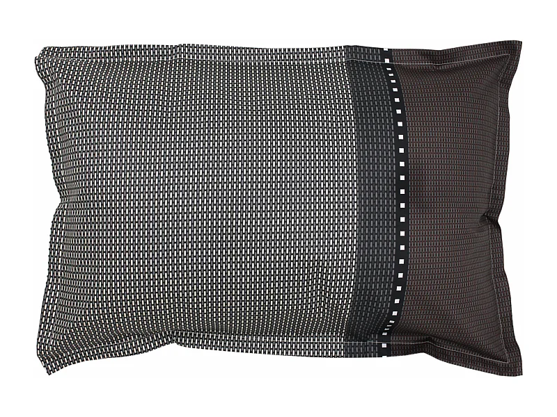 Taie d'oreiller 70x50 cm satin de coton ENZO noir