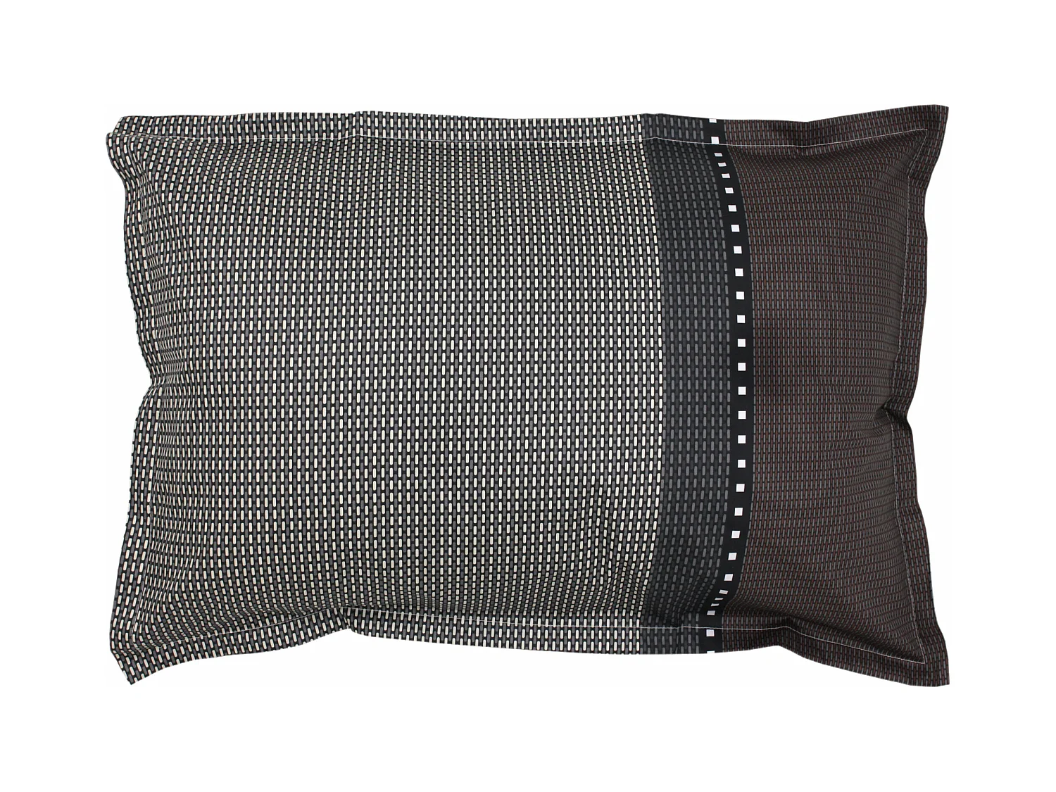 Taie d'oreiller 70x50 cm satin de coton ENZO noir