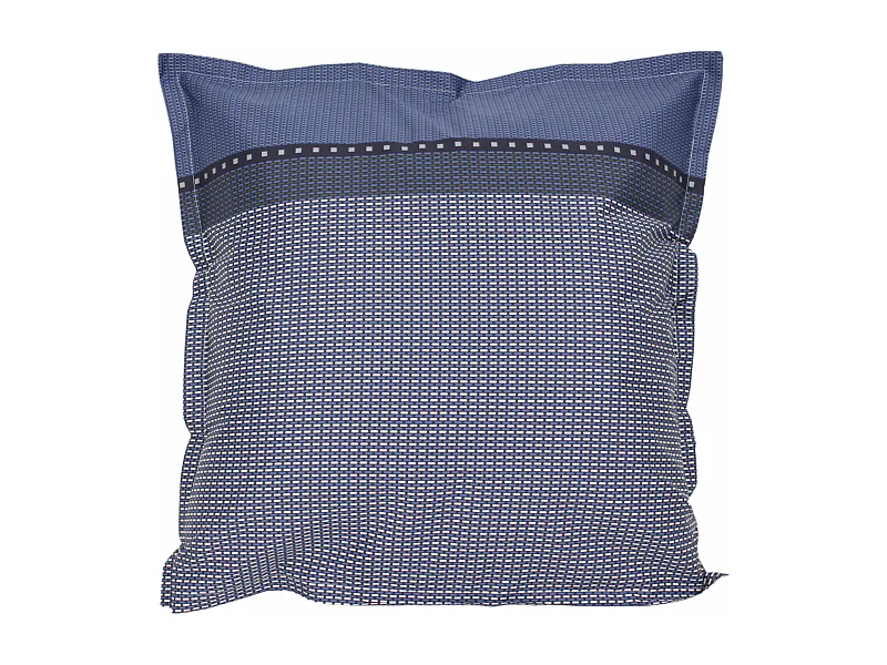 Taie d'oreiller 65x65 cm satin de coton ENZO bleu