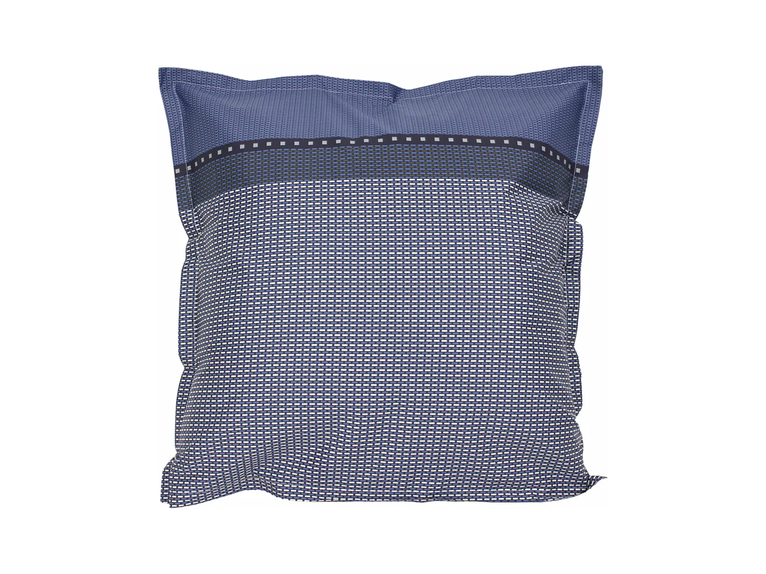 Taie d'oreiller 65x65 cm satin de coton ENZO bleu