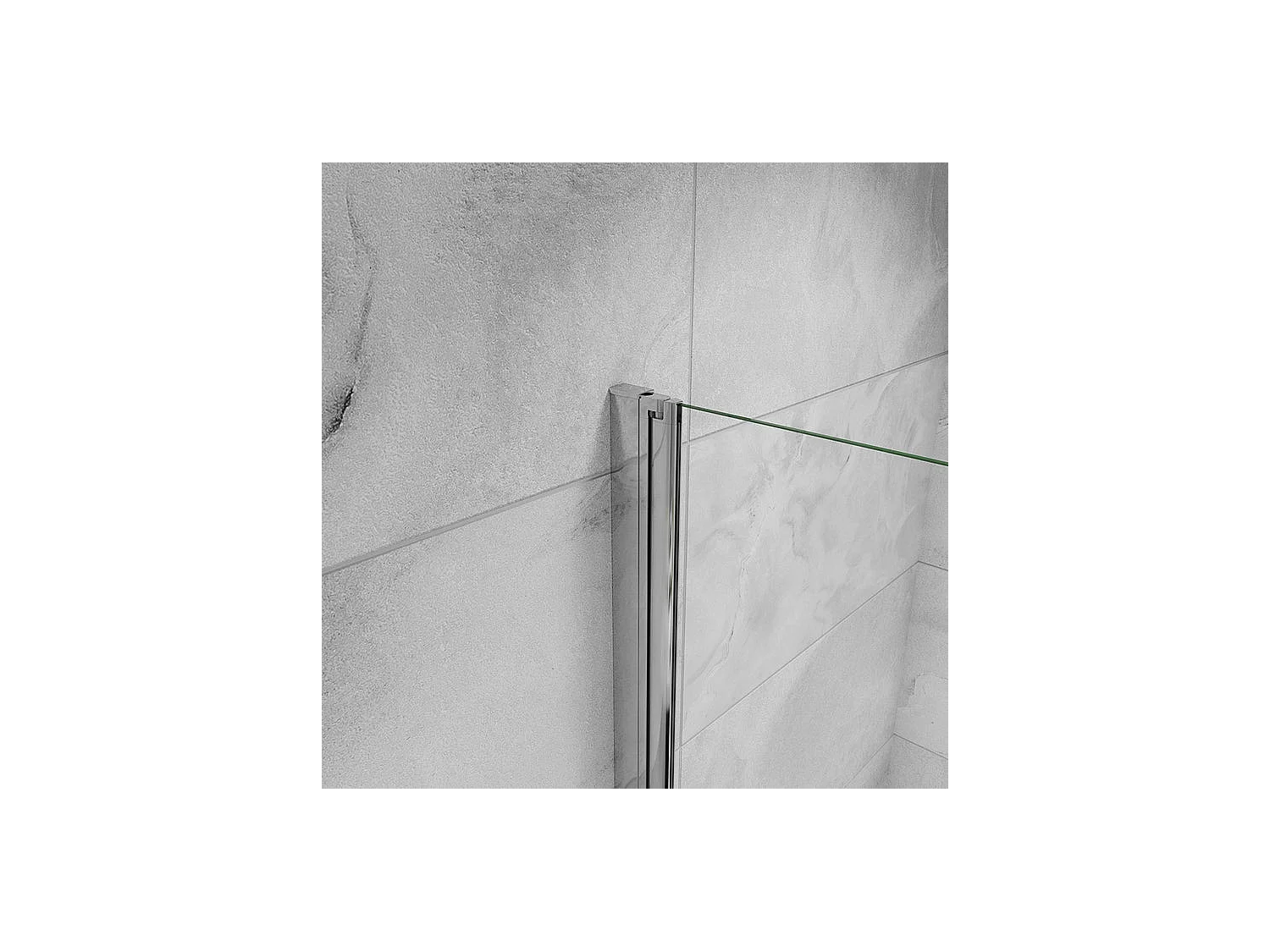 Porte de douche pivotante 106x185cm porte de douche pliante avec un élément fixe en 6mm verre anticalcaire