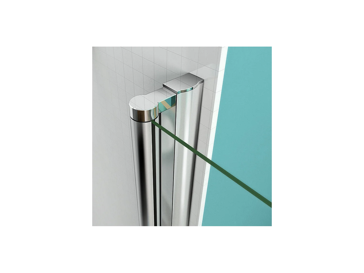 Porte de douche pivotante porte de douche 70x197cm en 6mm verre de sécurité anticalcaire, installation en niche