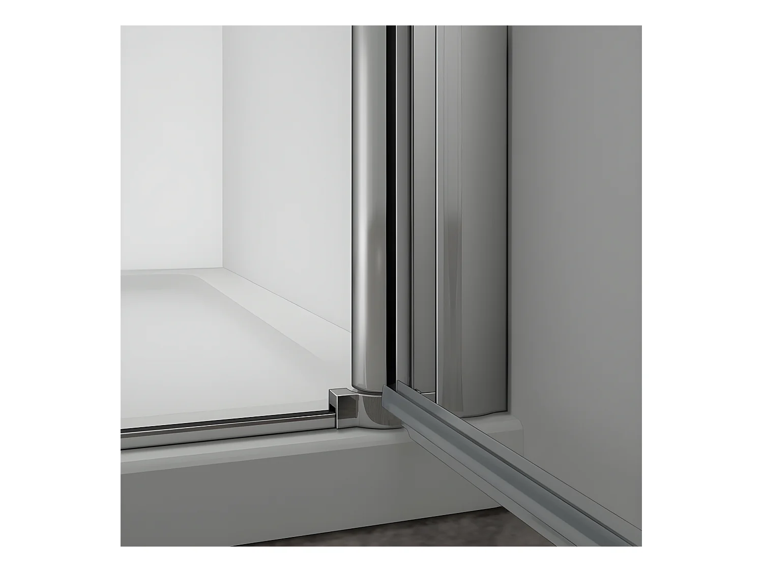 Porte de douche pivotante porte de douche 100x197cm en 6mm verre de sécurité anticalcaire, installation en niche