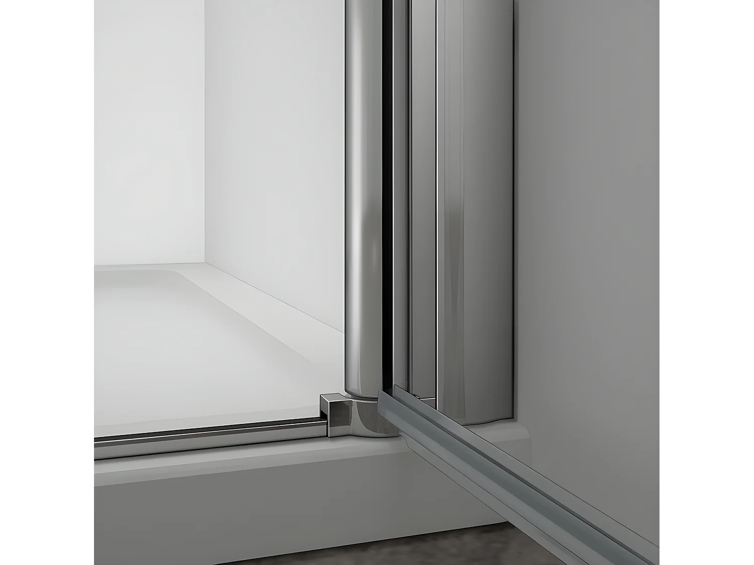 Porte de douche pivotante porte de douche 100x197cm en 6mm verre de sécurité anticalcaire, installation en niche