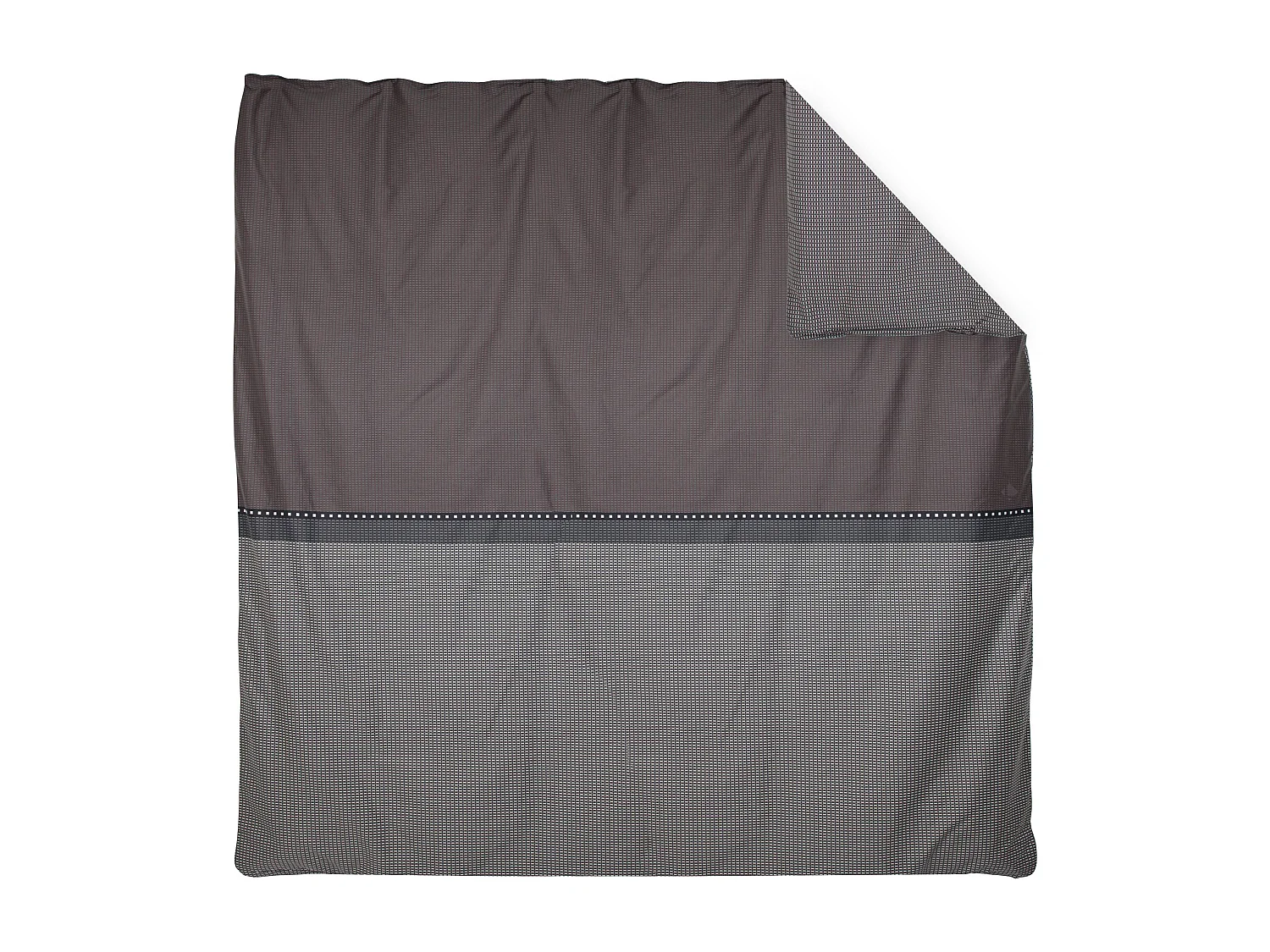 Housse de couette 260x240 cm satin de coton ENZO noir