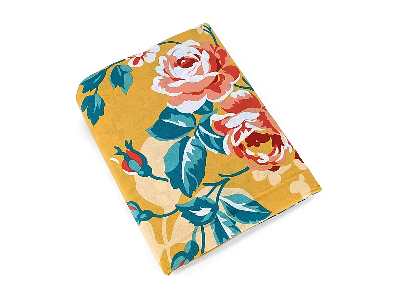 Housse de couette 200x200 cm coton OBSESSION jaune Safran avec impression fixé-lavé