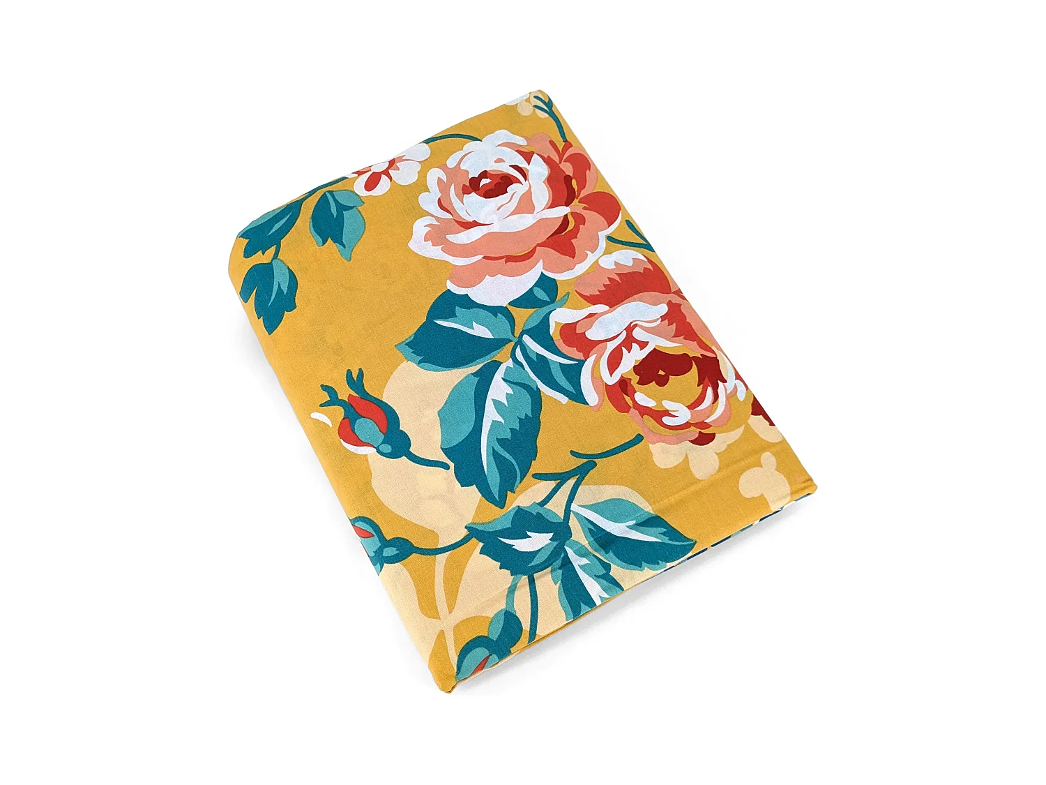 Housse de couette 200x200 cm coton OBSESSION jaune Safran avec impression fixé-lavé