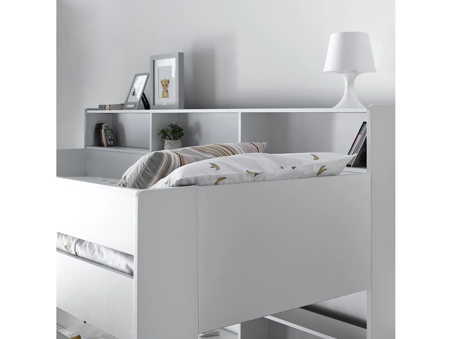 Oliver White Triple Sleeper Storage Bunk Bed With Drawer