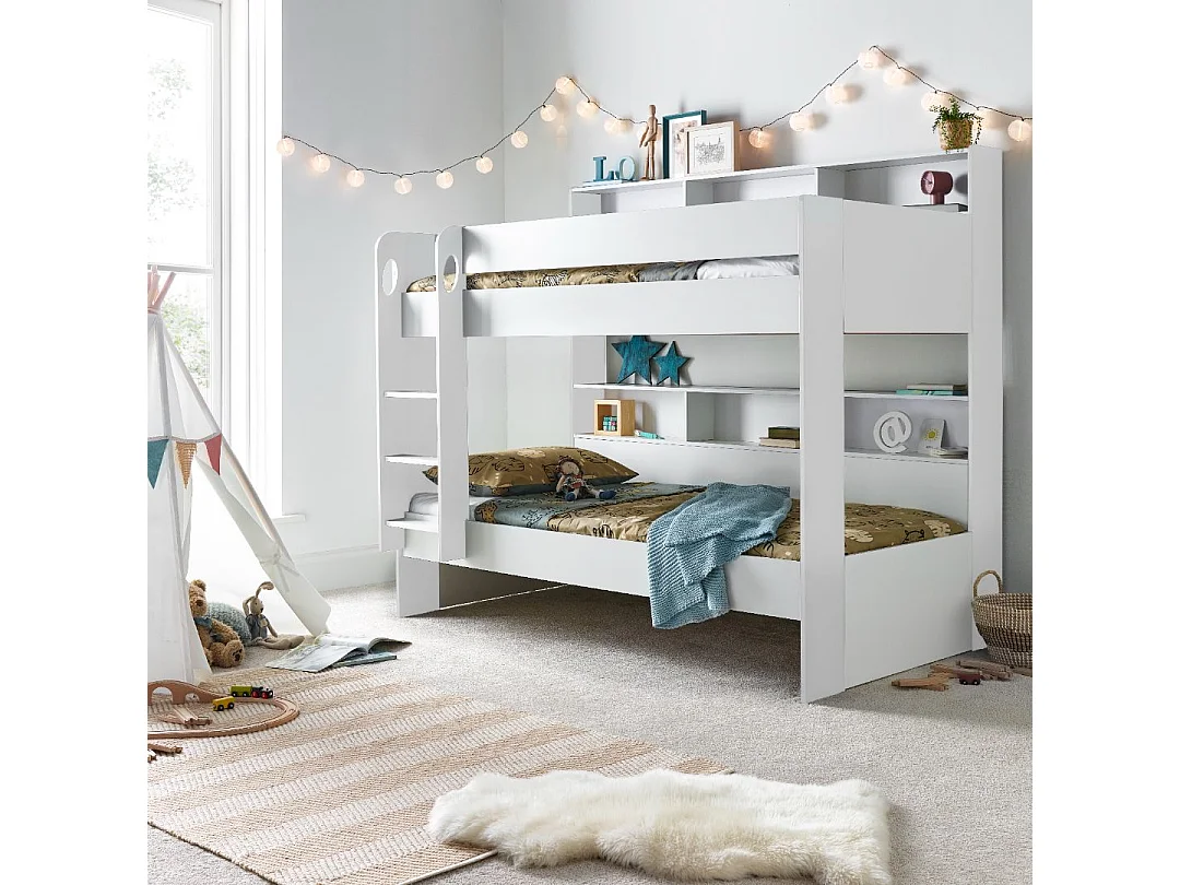 Oliver White Storage Bunk Bed With Drawer
