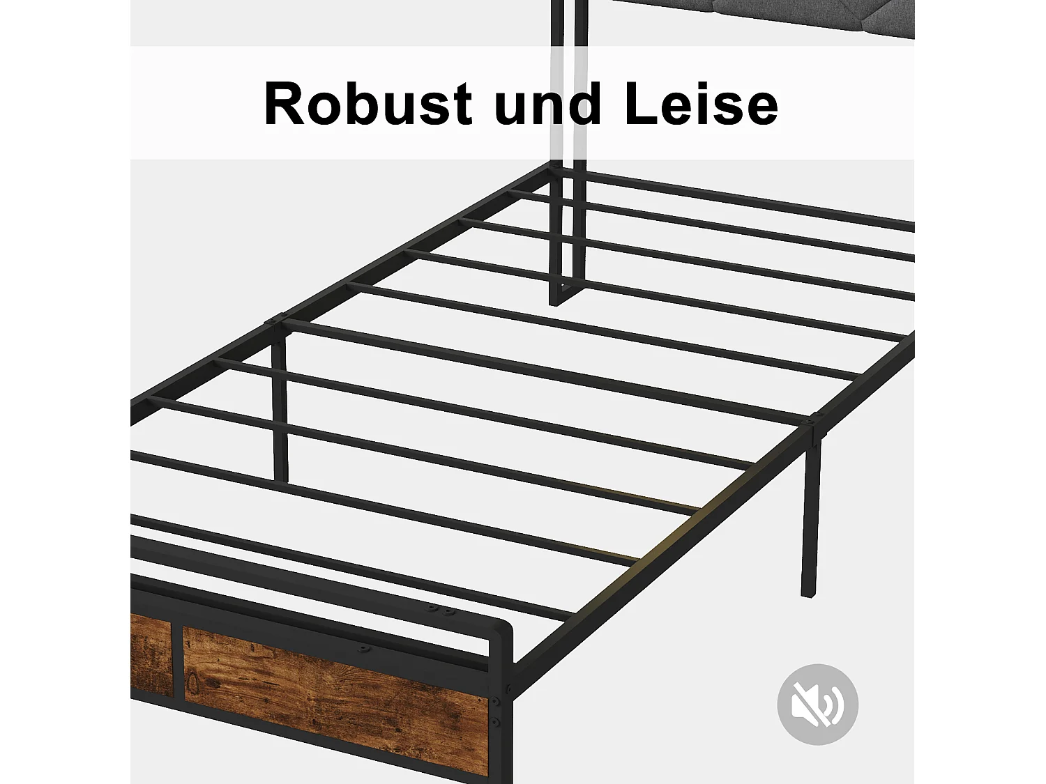 Lit Simple 90 X 200 Cm, Avec LED Contrôlable Par Application, USB Type-C, Tête De Lit Avec Espace De Rangement, Cadre De Lit Noir