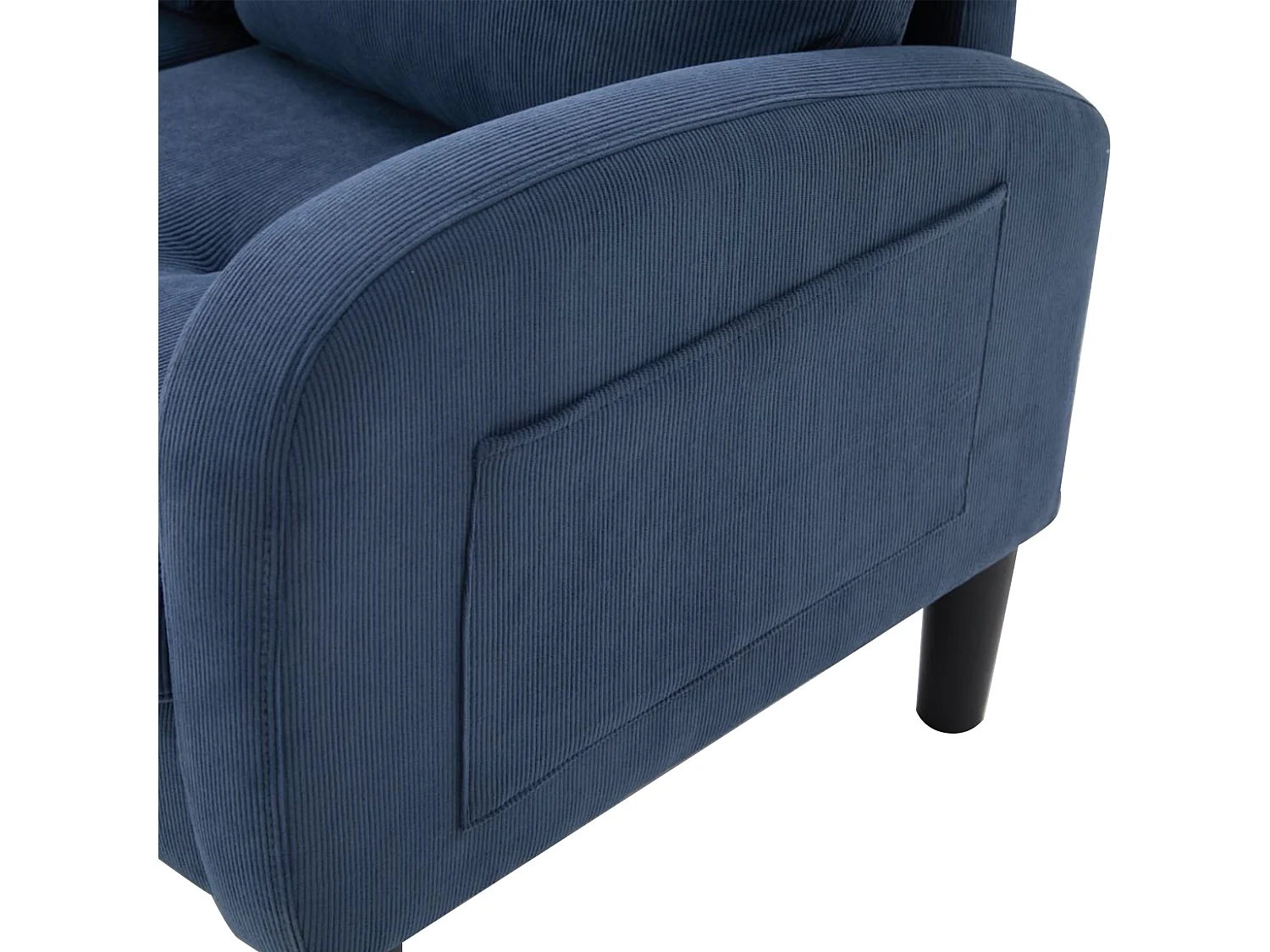 Canapé d'angle L 3 places, tissu coton et lin, méridienne, design scandinave, salon