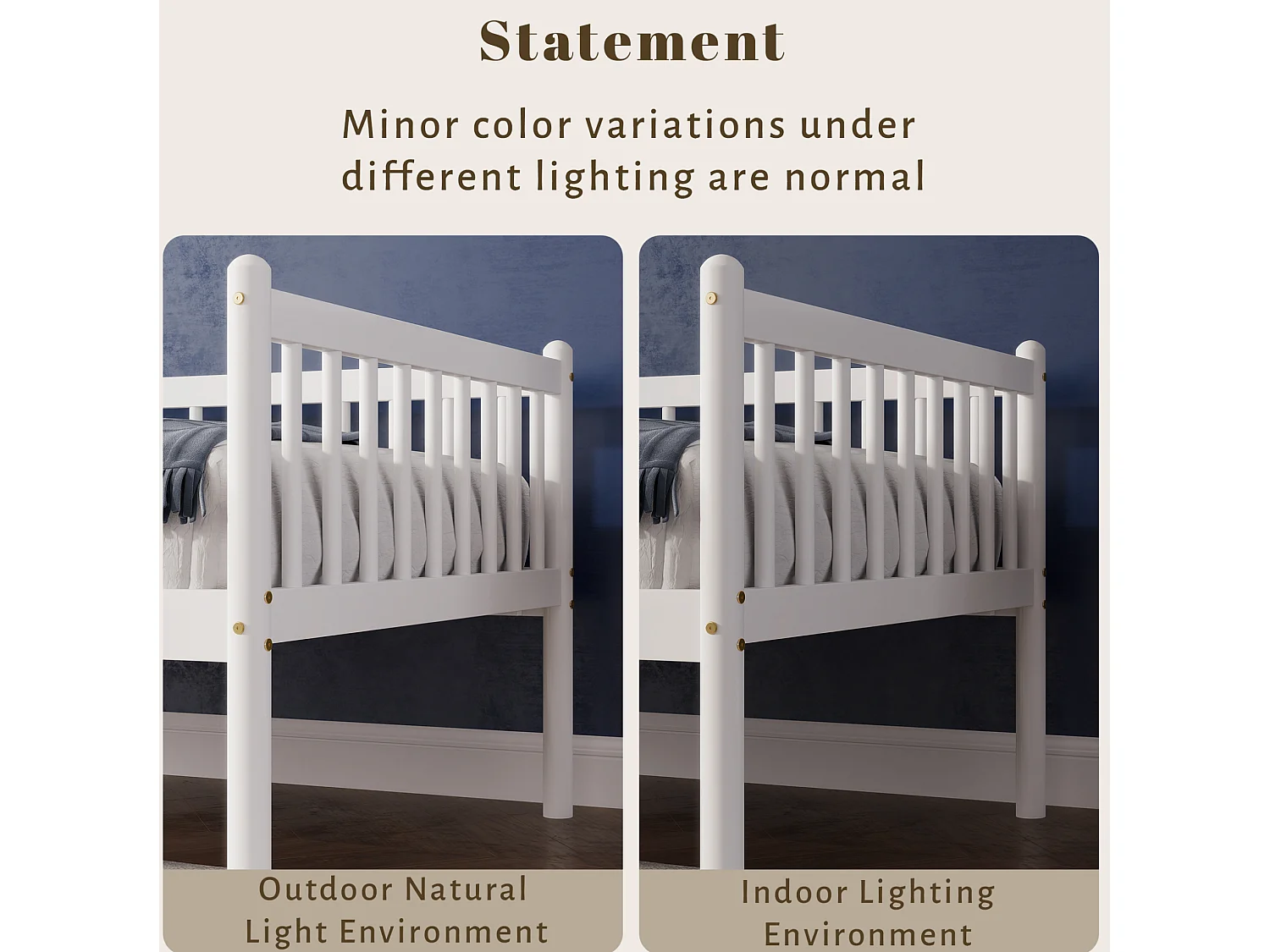 Lit banquette 208.5/97.3/72.4 cm – 3 côtés avec barrières, 14 lattes, rangement sous le lit – Pin blanc – Matelas non inclus