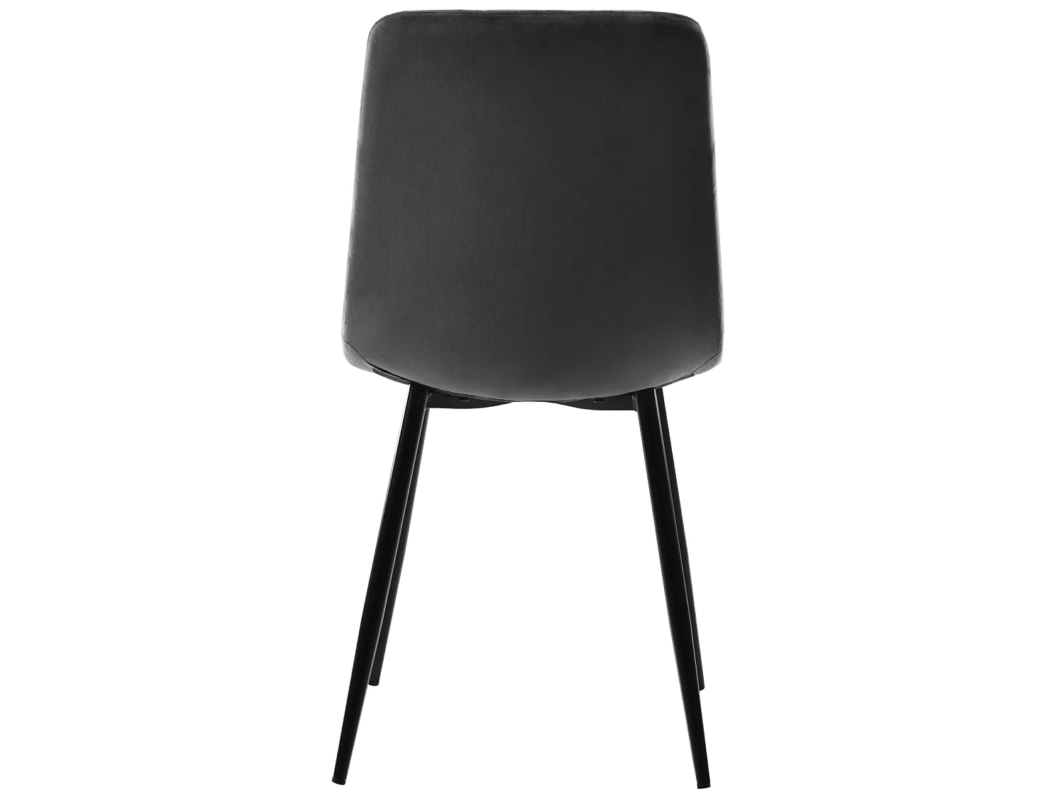 Lot de 4 chaises de salle à manger, en velours, modernes, rembourrées, structure en métal gris