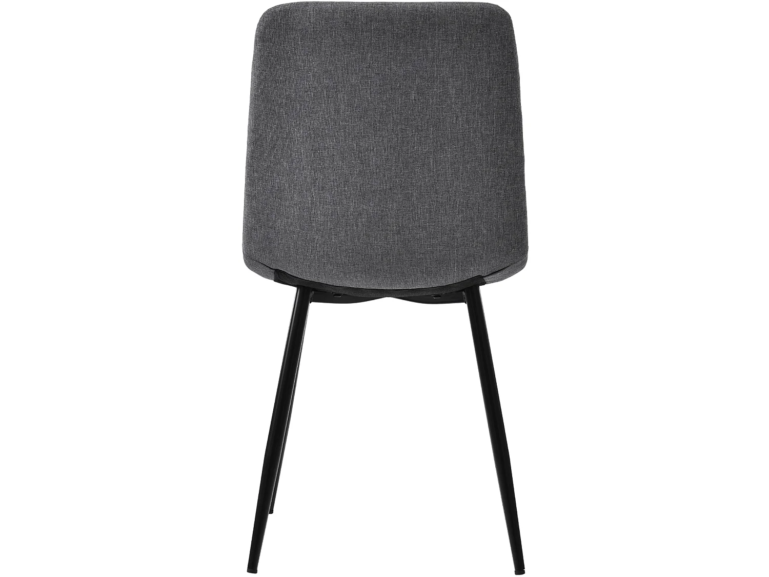 Lot de 4 chaises de salle à manger, de salle à manger, rembourrées, pieds en métal, lin, gris foncé