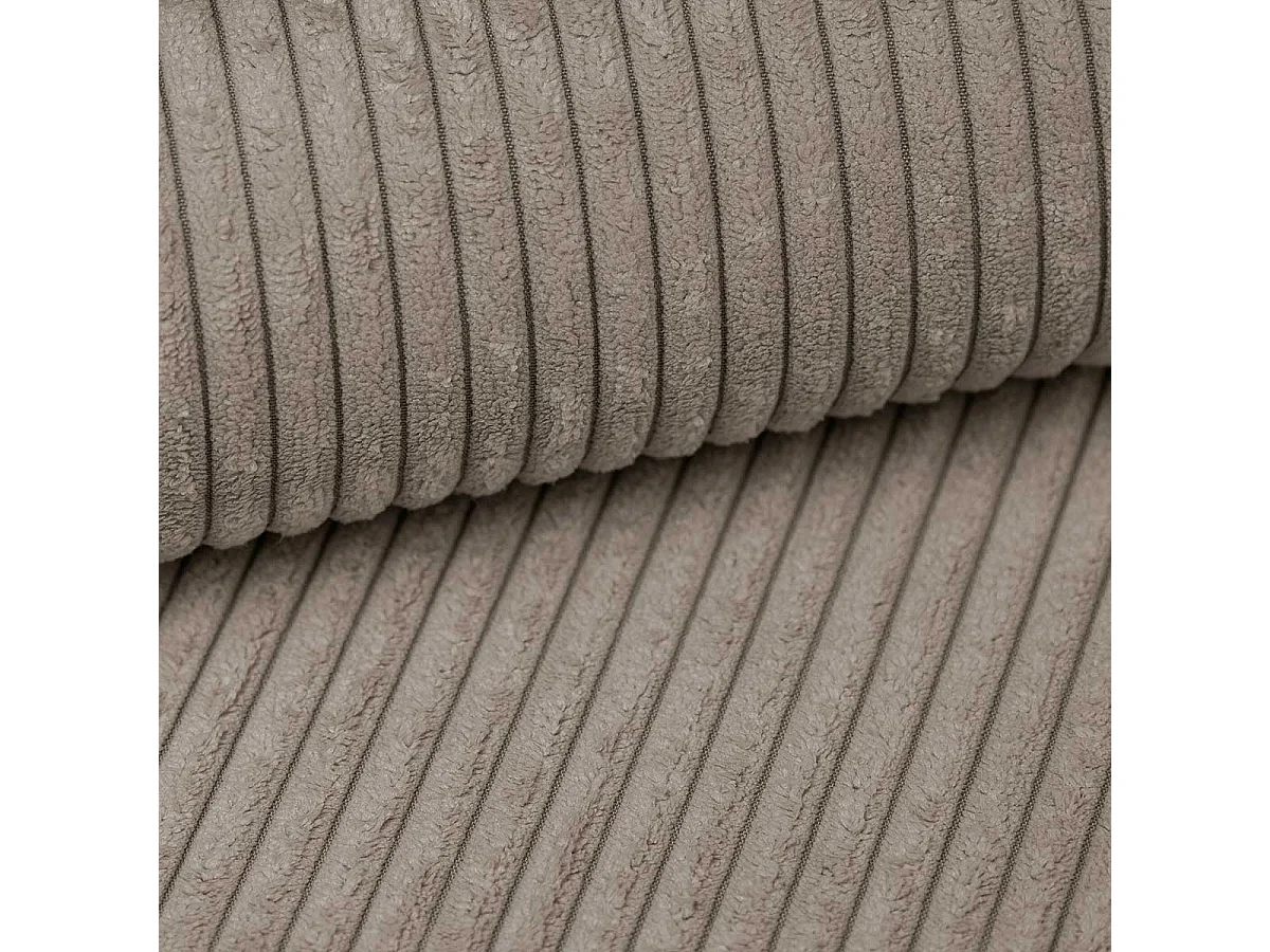 Wohnlandschaft U-Form mit Schlaffunktion, Cord – AMBER U Kalt Graubeige