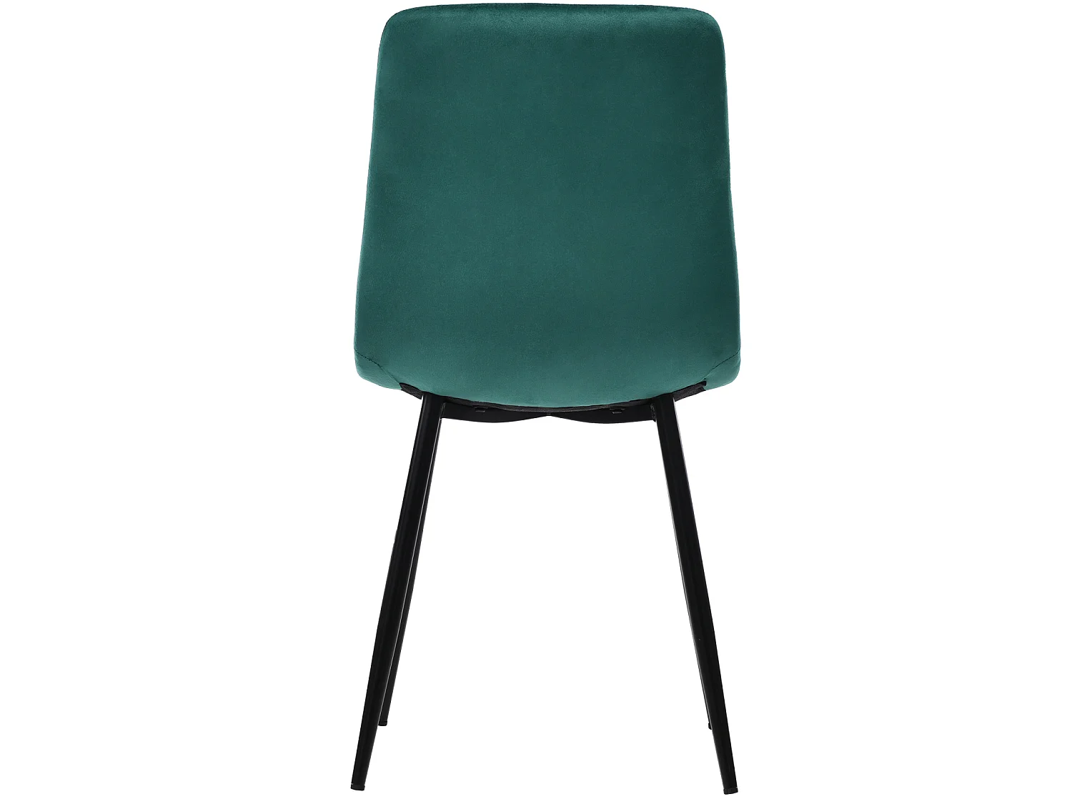 Lot de 4 Chaises de Salle à Manger, Chaises Tapissées avec Pieds en Fer, Salon, Velours, Vert