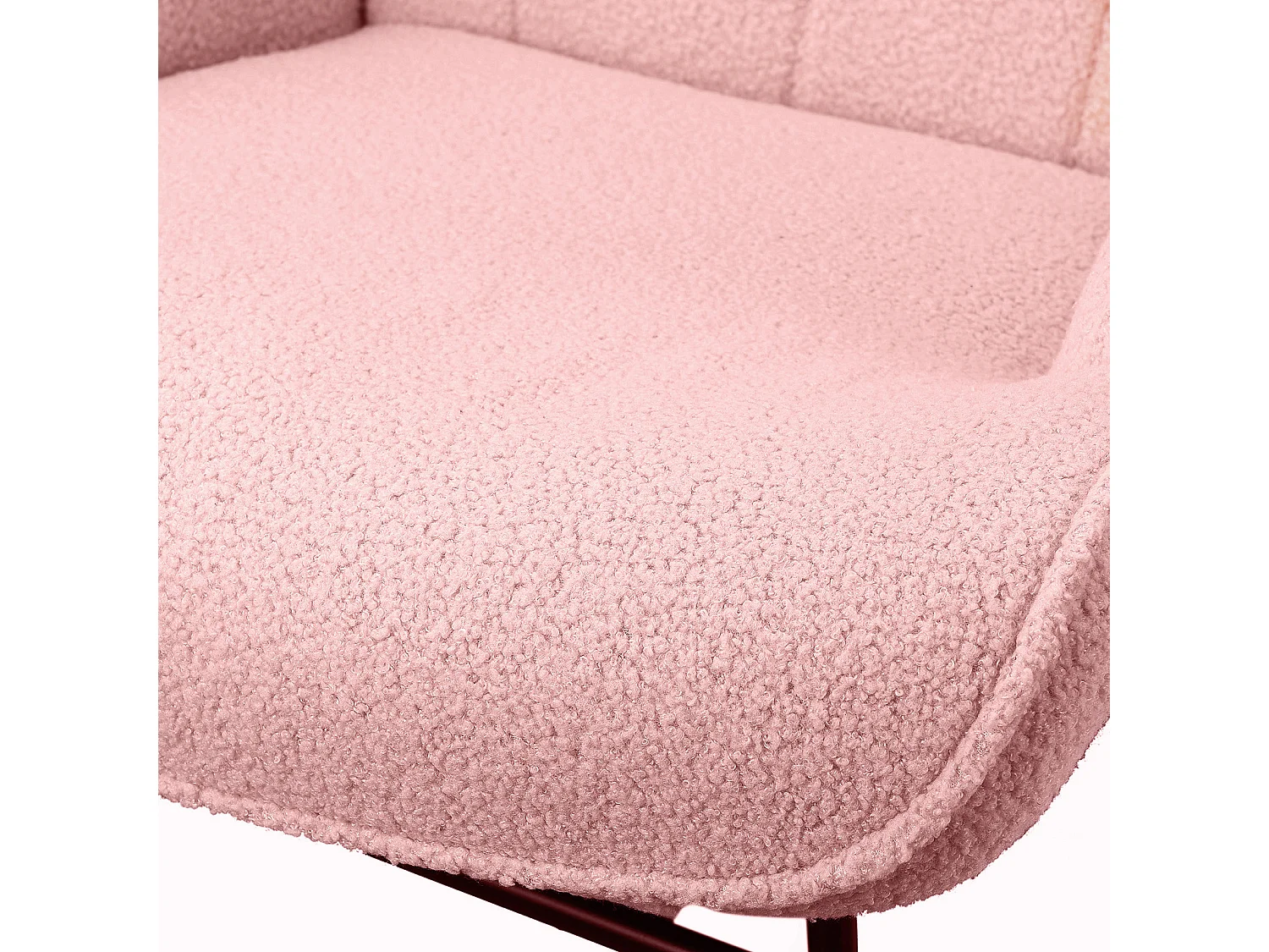 Fauteuil à Bascule - Chaise Relax pour Salon, Chambre à Coucher - Rose   - 75 x 68 x 92 cm
