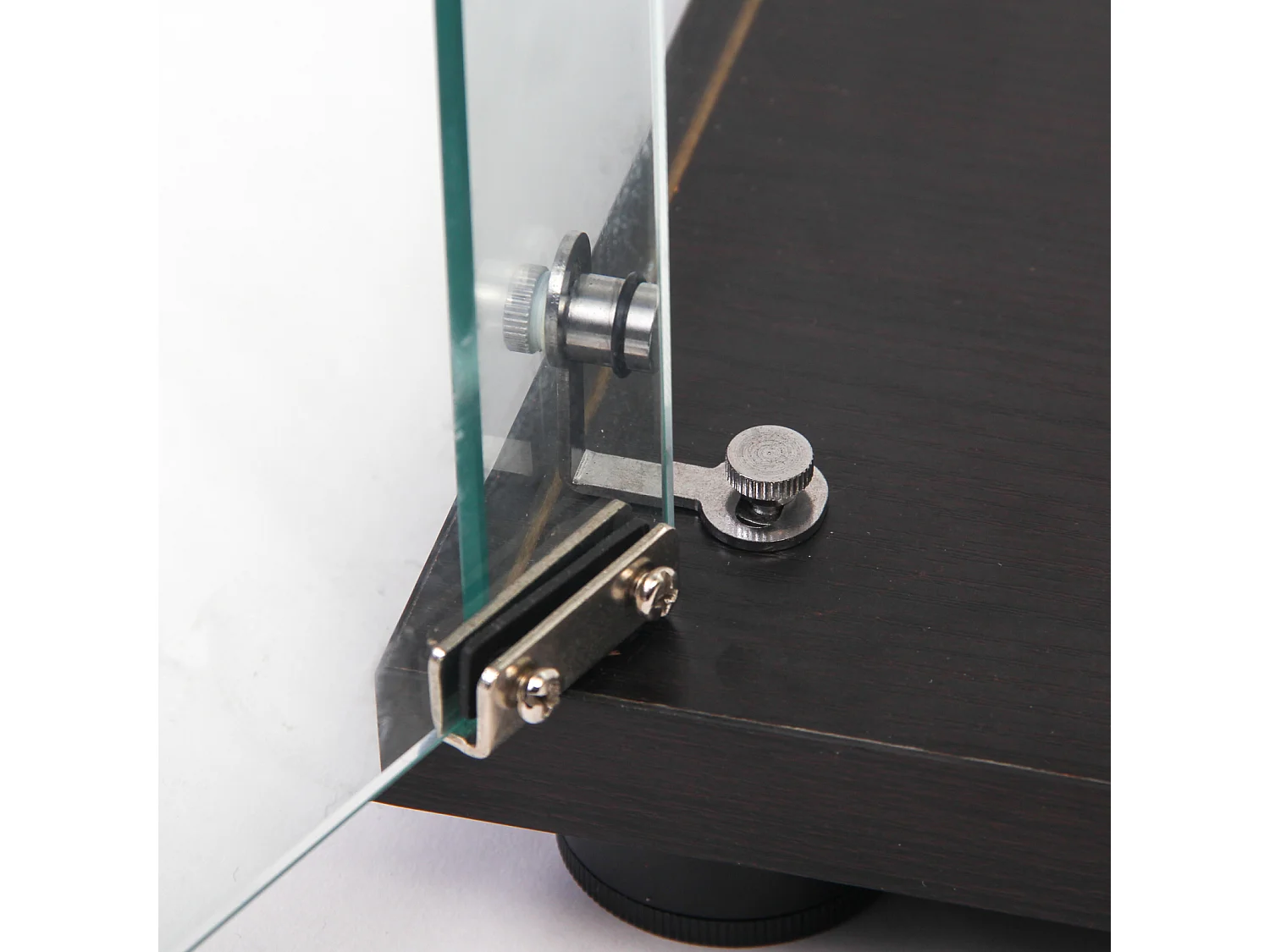 Glazen vitrines met 4 glazen planken, zwart, dubbele deuren, 36 x 80 x 164 cm