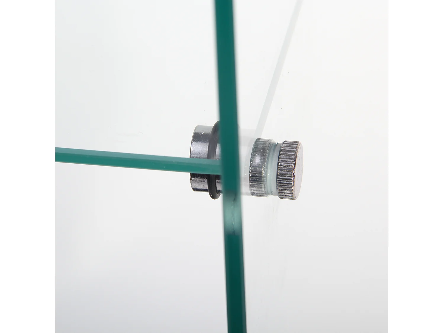 Glazen vitrines met 4 glazen planken, zwart, dubbele deuren, 36 x 80 x 164 cm