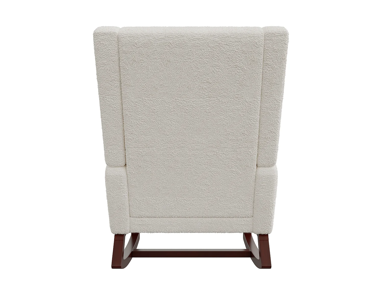 Fauteuil a Bascule, Fauteuil d'allaitement en Velours avec Repose-Pieds, Coussin Lombaire, blanc