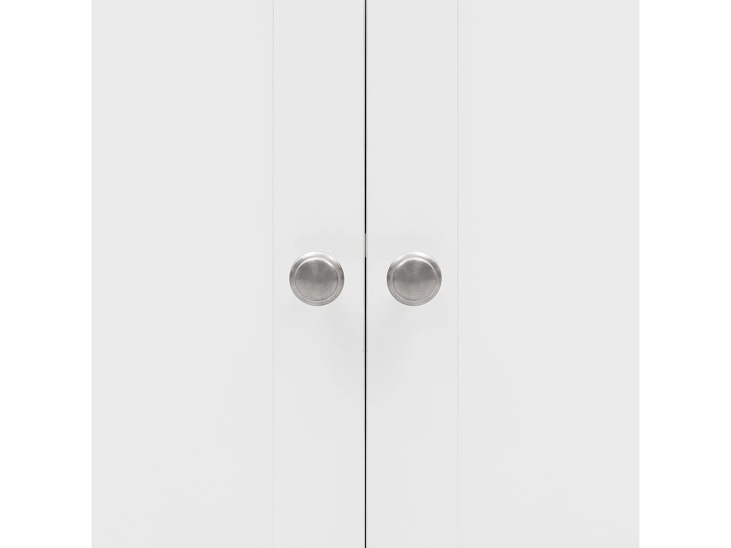 Buffet en Bois Blanc, Meuble de Rangement, Quatre Portes, Plateau Aspect Bois Clai, 160 X 37 X 75 cm