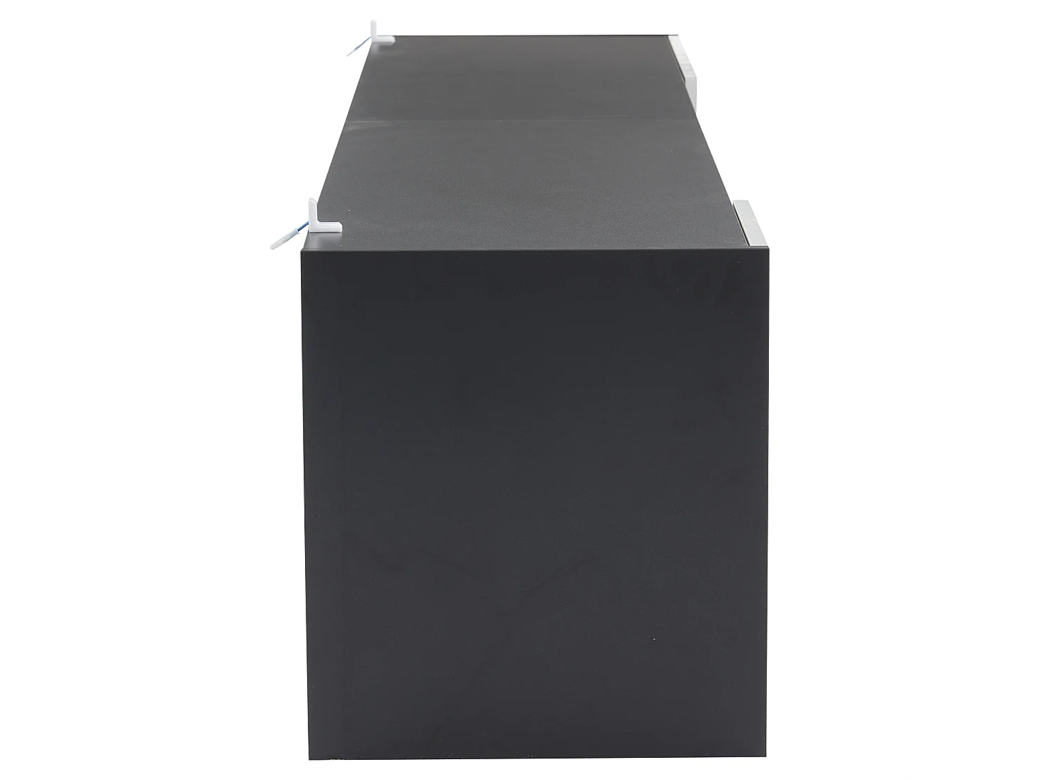 Móvel para TV com iluminação LED brilhante, 2 portas e 2 gavetas - Móvel para TV - 180 cm - Preto e branco