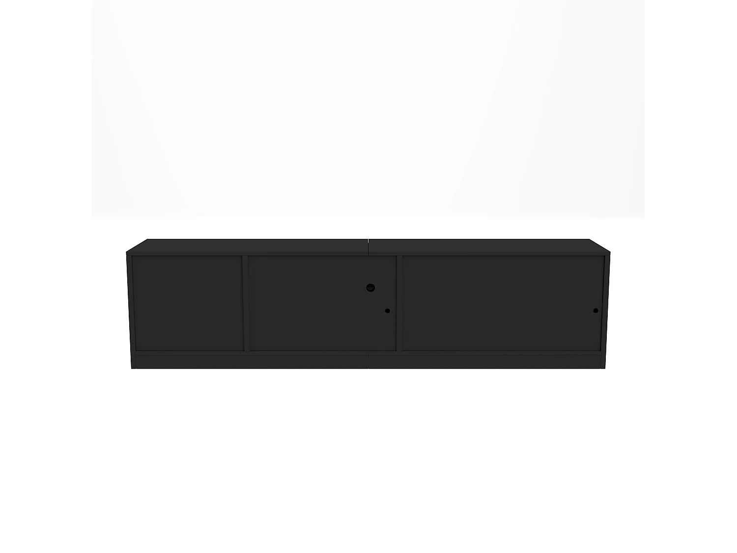 Móvel para TV 160 × 40 × 52 cm, laqueado em preto, com iluminação LED, aparador e mesa lateral, para TVs de até 65 polegadas, para sala de estar.