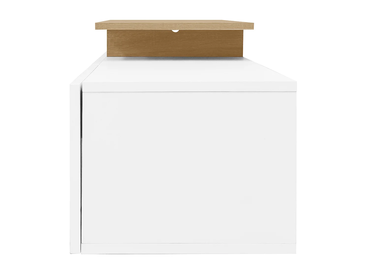 Móvel de TV moderno com iluminação LED, cômoda com espaço para armazenamento, prateleiras de vidro, 170x33x33,5cm, Branco