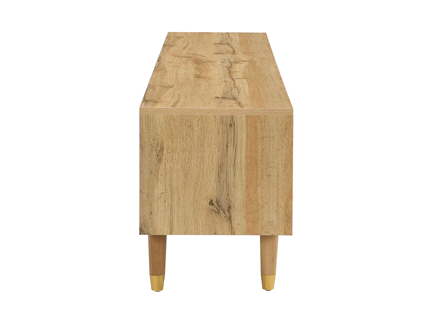 Móvel de TV moderno com acabamento em madeira, 178 cm – Design minimalista, amplo espaço de armazenamento, 4 gavetas, madeira