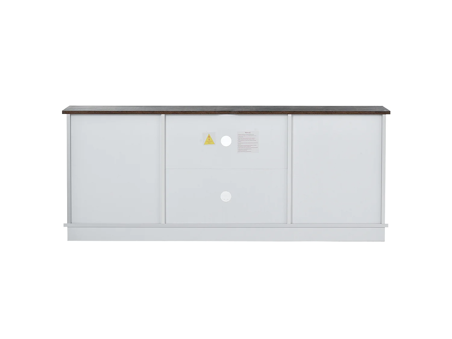 Meuble TV, avec portes coulissantes classiques, pour salon et salle à manger,150 x 40 x 60 cm, blanc