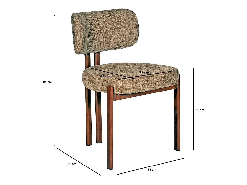 Chaise de salle à manger ROMEO/ Gris taupe