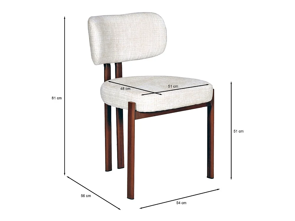 Chaise de salle à manger ROMEO/ Beige